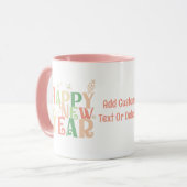 Frohes neues Jahr 2024 Retro farbiges Party 2024 Tasse (Vorderseite Links)