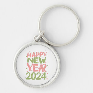 Frohes neues Jahr 2024 Schlüsselanhänger
