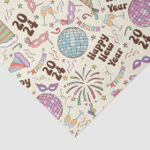 Frohes neues Jahr 2024 Seidenpapier (Detail)