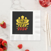 Frohes neues Jahr 2024 Serviette (Beispiel)