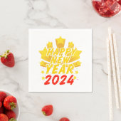 Frohes neues Jahr 2024 Serviette (Beispiel)