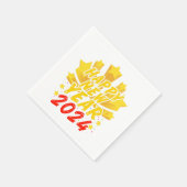 Frohes neues Jahr 2024 Serviette (Ecke)