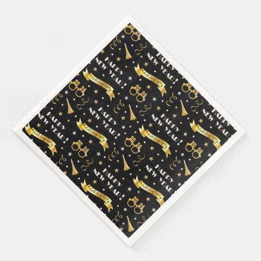 Frohes neues Jahr 2024 Serviette (Ecke)
