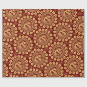 Frohes neues Jahr 2024 unter den Sakura-Bäumen-Blu Geschenkpapier (Flach)