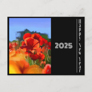 Frohes Neues Jahr 2025 - das Mohn-Haus Postkarte