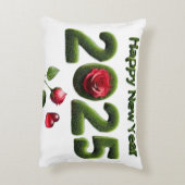 Frohes neues Jahr 2025 Dekokissen (Rückseite(Vertikal))