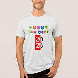 "Frohes neues Jahr 2025 - farbenfroher Banner-T - Tri-Blend Shirt