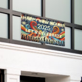 Frohes neues Jahr 2025 Feiern wir Banner (Äußeres Gebäude)