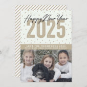 Frohes neues Jahr 2025 Feiertagskarte (Vorne/Hinten)