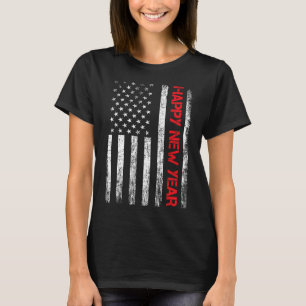 Frohes neues Jahr 2025 Flag Xmas Familie Feuer T-Shirt