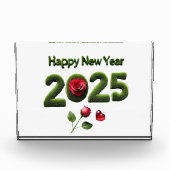 Frohes neues Jahr 2025 Fotoblock (Vorderseite)
