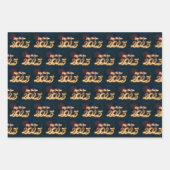 Frohes neues Jahr 2025 funkelnde Feuerwerke Geschenkpapier Set (Vorderseite 2)