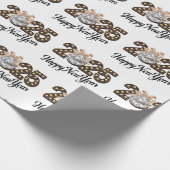 Frohes neues Jahr 2025 Geschenkpapier (Ecke)