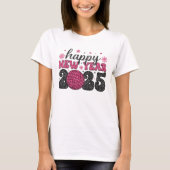 Frohes neues Jahr 2025 | Glitzer Disco Party T - S T-Shirt (Vorderseite)