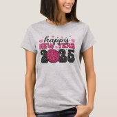 Frohes neues Jahr 2025 | Glitzer Disco Party T - S T-Shirt (Vorderseite)