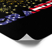 Frohes neues Jahr 2025 Großvater, amerikanische Fl Poster (Ecke)