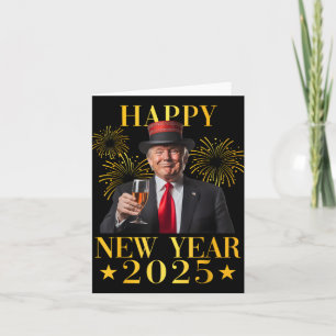 Frohes neues Jahr 2025 Lustiger Trump Neujahr Neue Karte