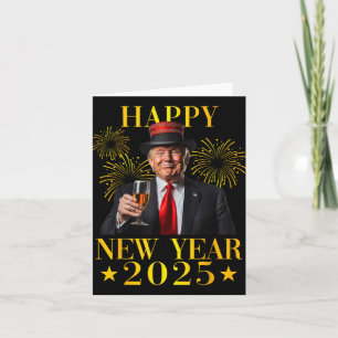 Frohes neues Jahr 2025 Lustiger Trump Neujahr Neue Karte