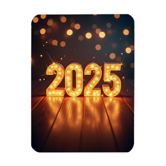 Frohes neues Jahr 2025 Magnet (Vertikal)