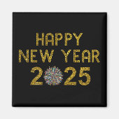 Frohes neues Jahr 2025 Magnet (Vorne)