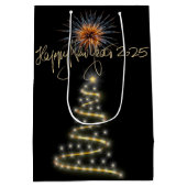 Frohes neues Jahr 2025 Mittlere Geschenktüte (Rückseite)