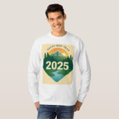 Frohes neues Jahr 2025 Naturtäuschung T-Shirt (Vorne ganz)