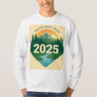 Frohes neues Jahr 2025 Naturtäuschung T-Shirt