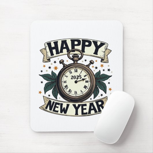 Frohes neues Jahr 2025 Neujahrsfeier Mousepad (Mit Mouse)