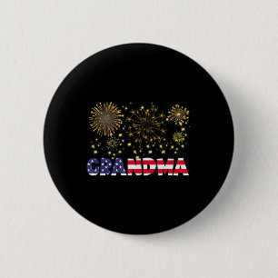 Frohes neues Jahr 2025 Oma American Flag Familie F Button