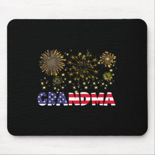 Frohes neues Jahr 2025 Oma American Flag Familie F Mousepad