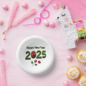 Frohes neues Jahr 2025 Pappteller (Party)