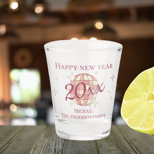 Frohes neues Jahr 2025 - Party-Feier Schnapsglas