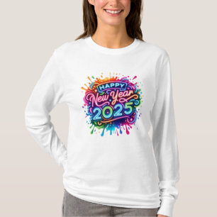 Frohes neues Jahr 2025 PNG, Sublimation Design T-Shirt