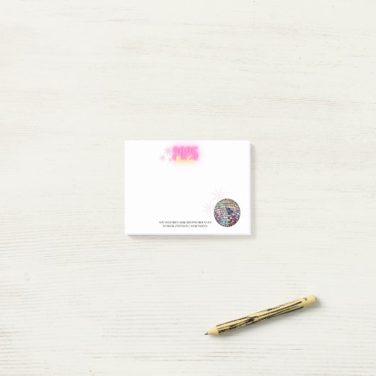 Frohes neues Jahr 2025 Post-it Klebezettel (Auf Schreibtisch)