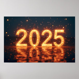 Frohes neues Jahr 2025 Poster