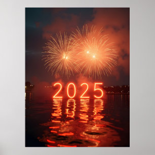 Frohes neues Jahr 2025 Poster