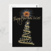 Frohes neues Jahr 2025 Postkarte (Vorne/Hinten)