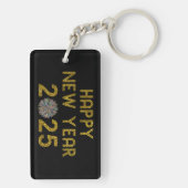 Frohes neues Jahr 2025 Schlüsselanhänger (Rückseite)