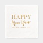 Frohes neues Jahr 2025 Servietten Mit Folie (Vorderseite)