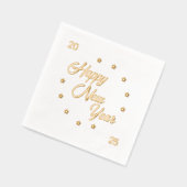 Frohes neues Jahr 2025 Sterne Servietten Mit Folie (Links)