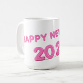 Frohes neues Jahr 2025 - transparenter Hintergrund Kaffeetasse (Vorderseite Links)