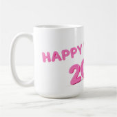 Frohes neues Jahr 2025 - transparenter Hintergrund Kaffeetasse (Links)