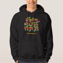 Frohes neues Jahr 2025 Trendy Personalisiert Hoodie