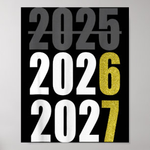 Frohes Neues Jahr 2026 2027 67 Meme Sechs Sieben K Poster