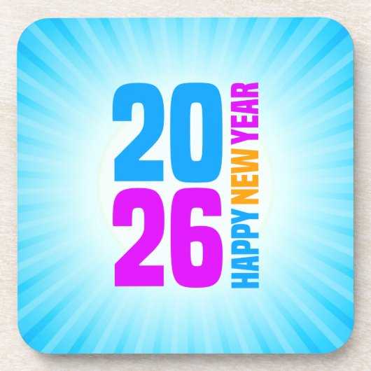 Frohes neues Jahr 2026-34568 Getränkeuntersetzer (Vorderseite)