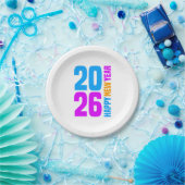 Frohes neues Jahr 2026-34568 Pappteller (Party)