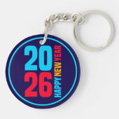 Frohes neues Jahr 2026-34568 Schlüsselanhänger (Rückseite)