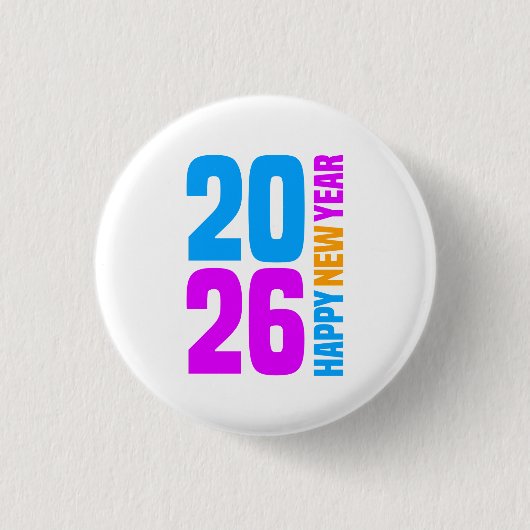 Frohes neues Jahr 2026-34568 T - Shirt Button (Vorderseite)