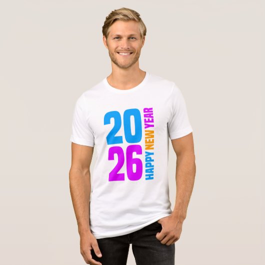 Frohes neues Jahr 2026-34568 Tri-Blend Shirt (Vorderseite voll)