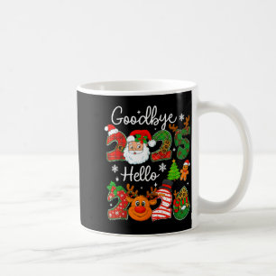 Frohes Neues Jahr 2026 Auf Wiedersehen 2025 Hallo Kaffeetasse